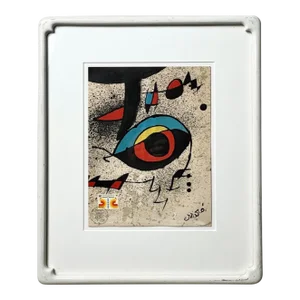 Joan Miró - “Untitled Un” Limited Edition Lithgraph (1980, Framed)