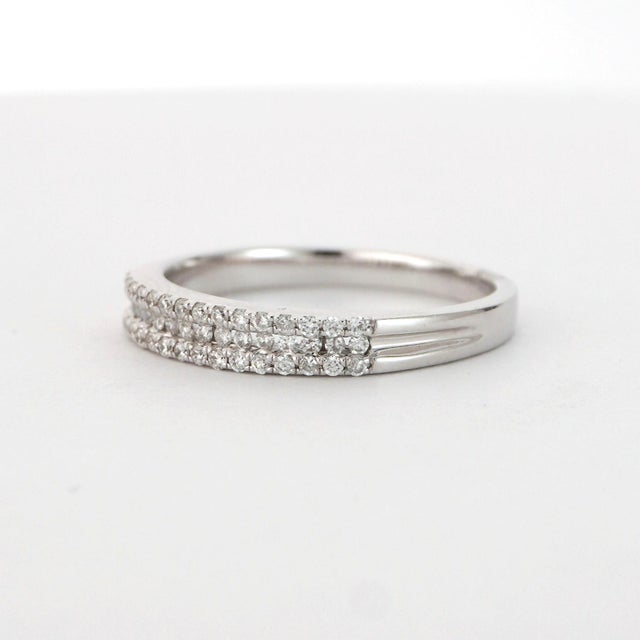 14k Gold Ring With 0.3 Carat Diamonds Size 7 Resizable For Sale - Image 14 of 18