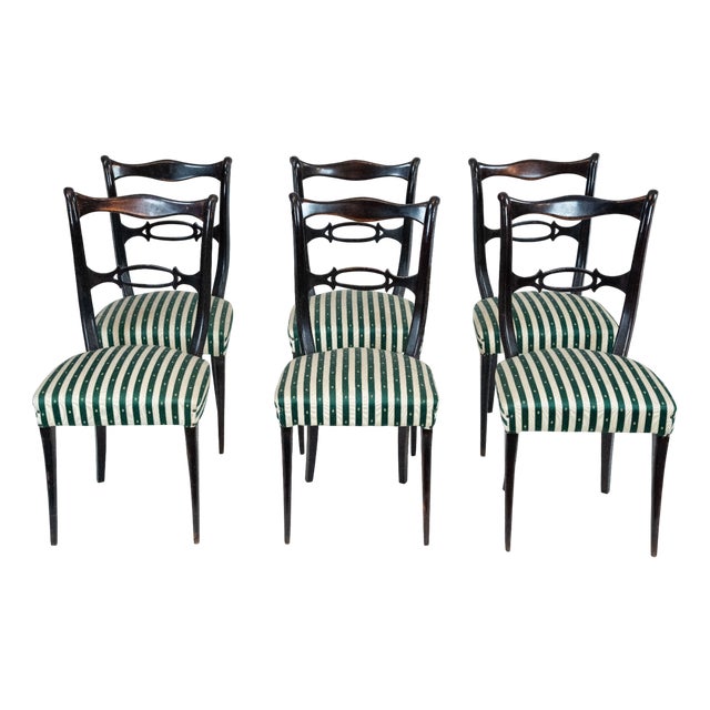 Mid-Century Modern Dining Chairs by Paolo Buffa, 1950s, Set of 6 For Sale