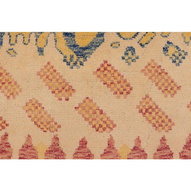 1990s Boho Chic Balochi Rust/Blue Wool Rug - 4'9''x8'0'' For Sale - Image 5 of 11
