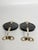 Black 19th Century Wooden and Brass Coat Hooks, France, Set of 2 For Sale - Image 8 of 11