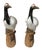 Pair of Vintage Asian Glazed Ceramic Red-Crowned Crane Statues For Sale In West Palm - Image 6 of 12
