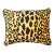 Vintage Boho Leopard Velvet Lumbar Pillow For Sale