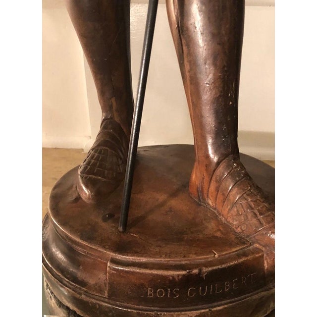 Huge Antique Terracotta Sculpture of a Conquistador Bois Guilbert