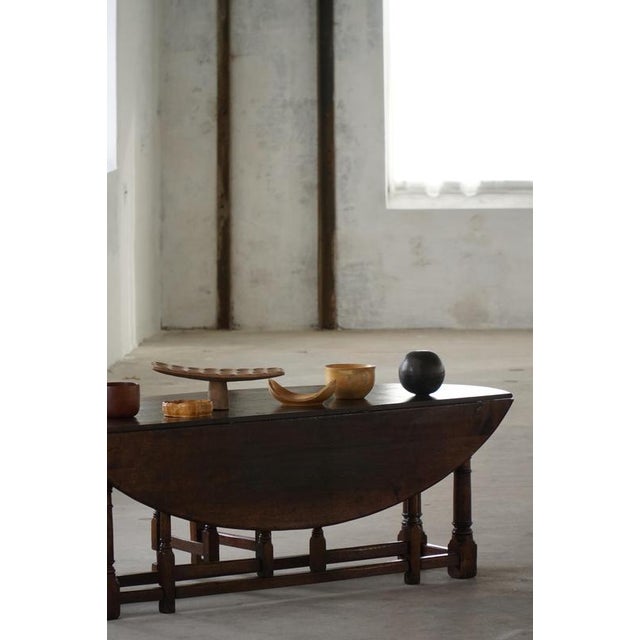 Large Mid-Century French Modern Gateleg Dining or Console Table, 1940s For Sale - Image 6 of 18