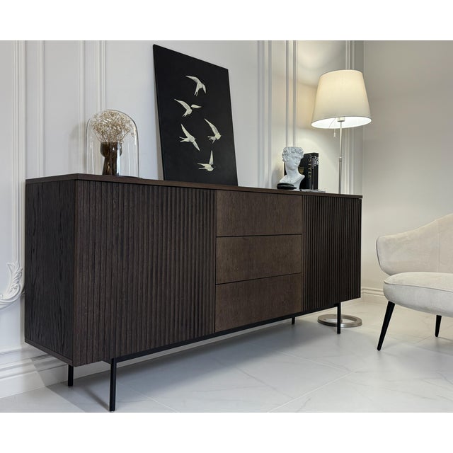 Modern true premium furniture crafted from wood sourced from sustainable plantations certified by fsc®, veneered with...