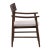Modern Walnut Deco Dining Arm Chair For Sale - Image 3 of 5