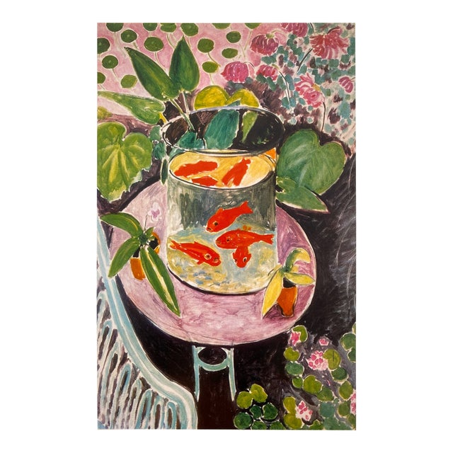 Henri Matisse Vintage 1981 First Edition Postimpressionist Lithograph Print " Goldfish " 1911 For Sale