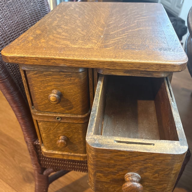 Quarter Sawn Oak Sewing Machine Drawers circa 1900-1915. These drawers were salvaged from an old sewing machine. They are...