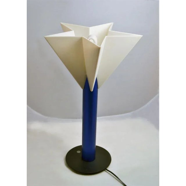 Metal Star Shaped Table Lamp by Salvatore Gregorietti for Status Milano, 1980s For Sale - Image 7 of 7