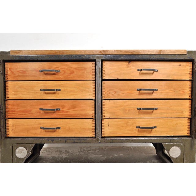 Brown Industrial Chest of Drawers, 1950s For Sale - Image 8 of 14