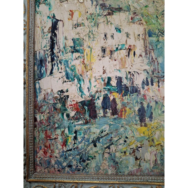 Late 20th Century Mid-Century European Abstract Street Scene For Sale - Image 5 of 8