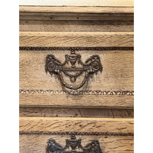 French 18th C. French Louis XVI Bleached Oak Chest For Sale - Image 3 of 8