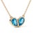 Classic Bezel-Set Twin Teardrop Blue Topaz Pendant in 925 Silver For Sale - Image 4 of 4