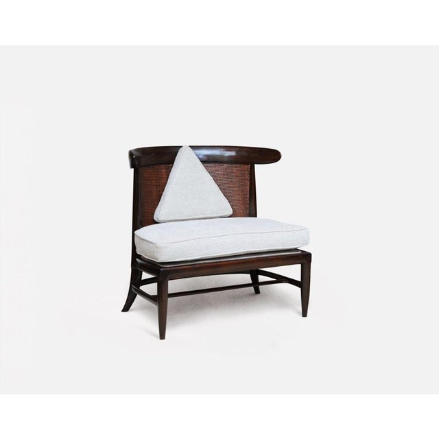 Mid-Century Modern John Lubberts & Lambert Mulder for Tomlinson Slipper Chair, Cane, Walnut, 1950 For Sale - Image 3 of 6