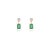 1.94ct Zambian Emerald Drop Earrings With Diamond Floral Top in 14k Gold- A Pair For Sale In New York - Image 6 of 11