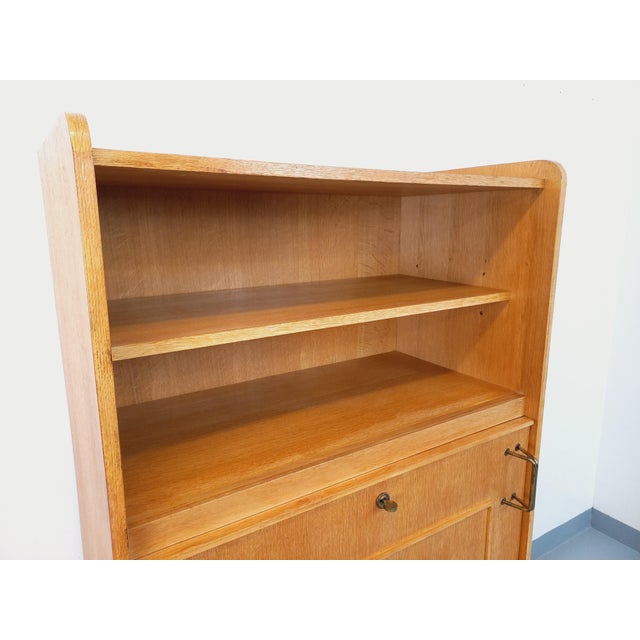 Wood Vintage Oak Bookcase with Side Table, 1960s For Sale - Image 7 of 18