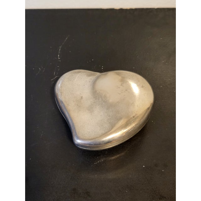 Mid-Century Modern 1980s Godinger Heart Shaped Vintage Silver Ring Box For Sale - Image 3 of 12