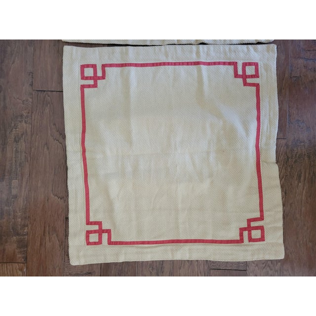 Ralph Lauren Ralph Lauren French Knot Border Euro Shams- Set of 3 For Sale - Image 4 of 7