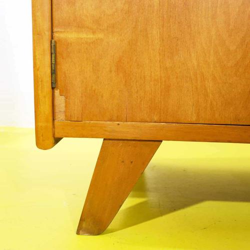 2000 - 2009 Vintage Wooden Wardrobe with Side Drawer and Slanted Legs For Sale - Image 5 of 10
