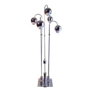 Chrome Multi Eyeball Floor Lamp For Sale