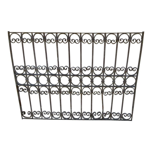 Antique Victorian Iron Gate Architectural Element For Sale