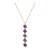 Dainty Amethyst Zigzag Necklace | February Birthstone Necklace | Minimalist Vertical Bar Necklace For Sale