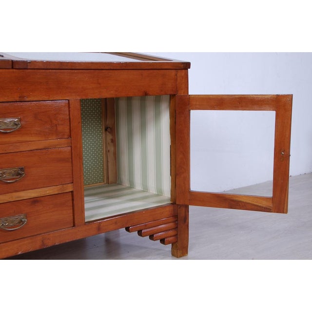 Antique Sideboard in Glass and Wood, 1890s For Sale - Image 9 of 16