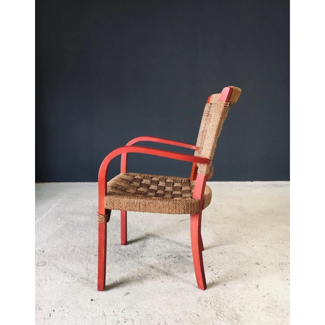 Vintage French Mediterranean Design Rope Armchair. Made in the South of France, 1930's / 1940's period. In the manner of...