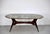 Mid-Century Modern Italian Oblong Marble Effect Table with Wood Base For Sale - Image 4 of 10