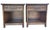 Contemporary Vintage Coastal Rattan & Carved Wood Nightstands With Glass Tops – Pair For Sale - Image 3 of 11