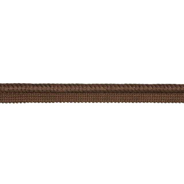 Schumacher Sample - Schumacher Edmond Linen Lip Cord Trim In Brown For Sale - Image 4 of 4