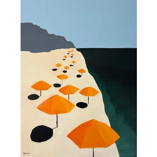 "Orange Twist" Modern Original Oil Painting, by Jennifer Hohlfelder For Sale