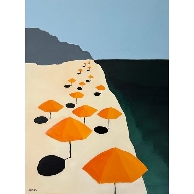 "Orange Twist" Modern Original Oil Painting, by Jennifer Hohlfelder For Sale