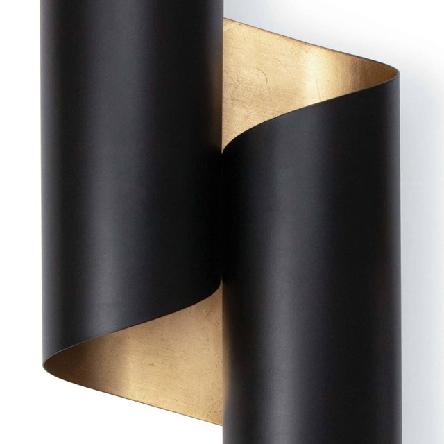 Regina Andrew Folio Aluminum Sconce, Black & Gold For Sale - Image 4 of 7