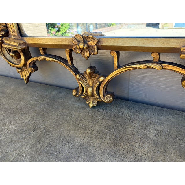 Early 20th Century French Louis XV Carved Giltwood Wall Mirror For Sale - Image 15 of 18