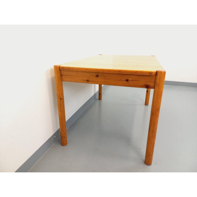 Wood Vintage Rectangular Pine Dining Table with Extensions, 1970s For Sale - Image 7 of 18