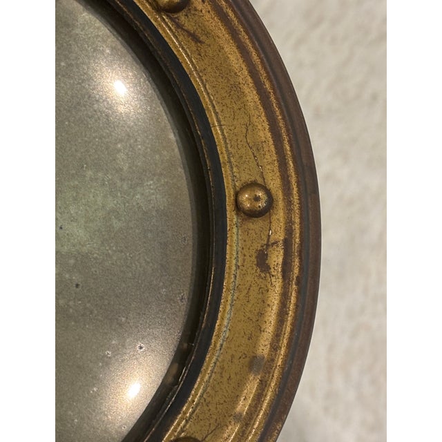 Small Scale Antique Federal Revival Giltwood Eagle Convex Bullseye Mirror (#2 of 2 Listed) For Sale In Little Rock - Image 6 of 18