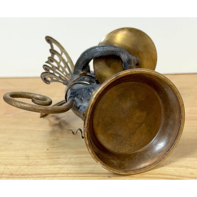 Late 20th Century Pair Belle Époque Style Winged Monkey Masquerade Tragedy & Comedy Chambersticks For Sale - Image 5 of 17
