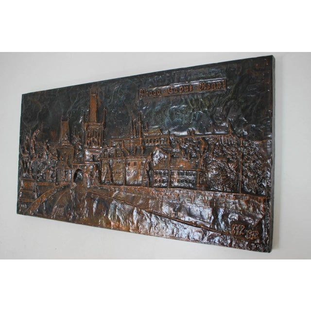 Mid-Century Wall Sculpture in Copper and Metal, 1972 For Sale - Image 10 of 18