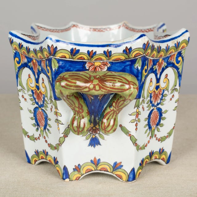 Ceramic 19th Century French Desvres Faience Jardinière For Sale - Image 7 of 12