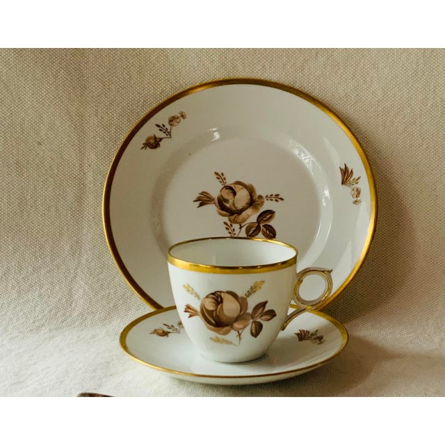 1960s Royal Copenhagen Brown Rose Breakfast Set For Sale - Image 18 of 18