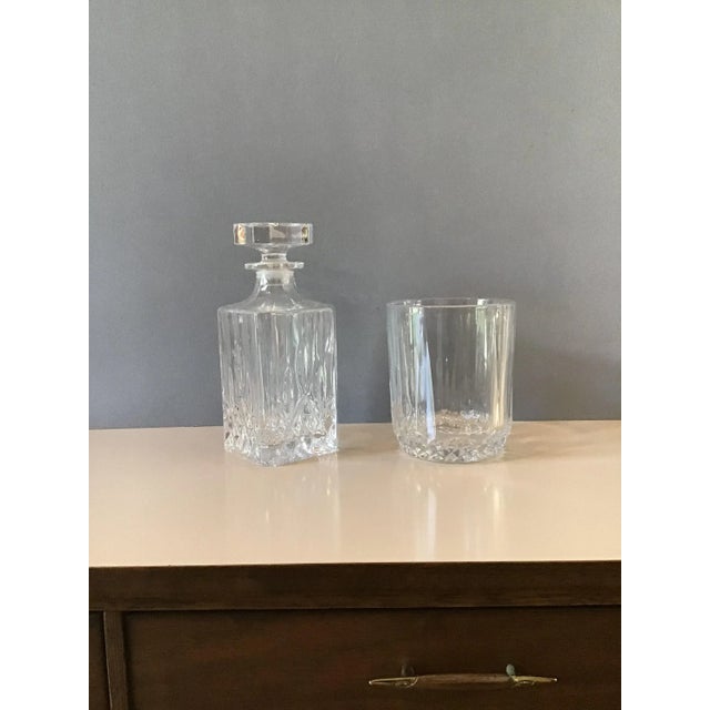 Vintage Crystal Glass Liquor Decanter Set - 2 Pieces For Sale - Image 9 of 9