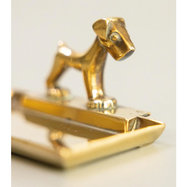 Art Deco English Brass Dog Catchall Tray Vide Poche For Sale In Houston - Image 6 of 8