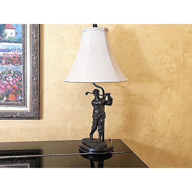 Vintage Bombay Company Golfer Table Lamp For Sale - Image 11 of 18