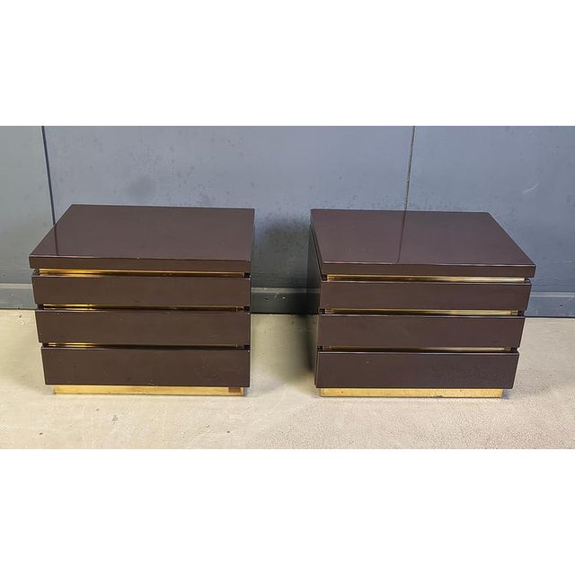Bedside Cabinets from Jean Claude Mahey, 1970s, Set of 2 For Sale - Image 11 of 12