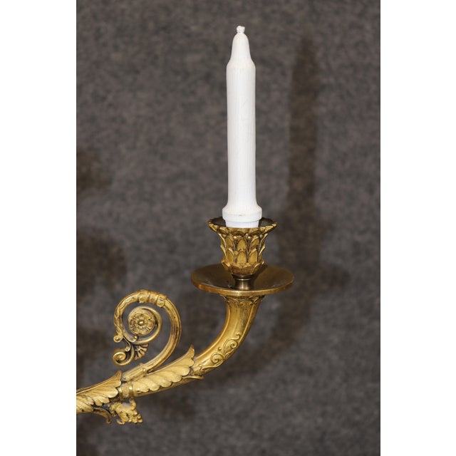 Pair French Louis XV Style Bronze Ormolu & Rock Crystal Lamps For Sale - Image 12 of 14