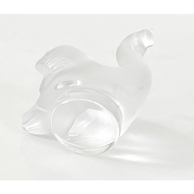 Art Nouveau Lalique France Crystal "Cynget" Swan Cache/Seal Paperweight. For Sale - Image 3 of 9