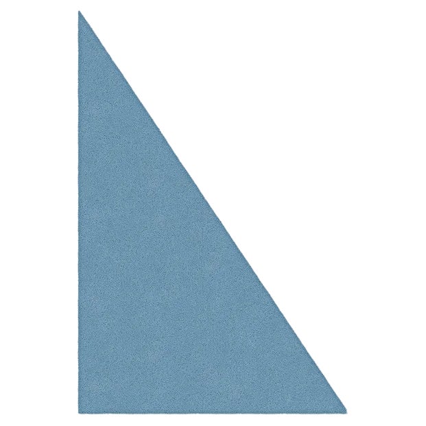 Light Blue Triangle Plain Rug from Marqqa For Sale