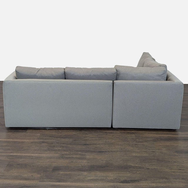 Textile Room & Board Oxford Gray Sectional Sofa With Pull-Out Sleeper For Sale - Image 7 of 8